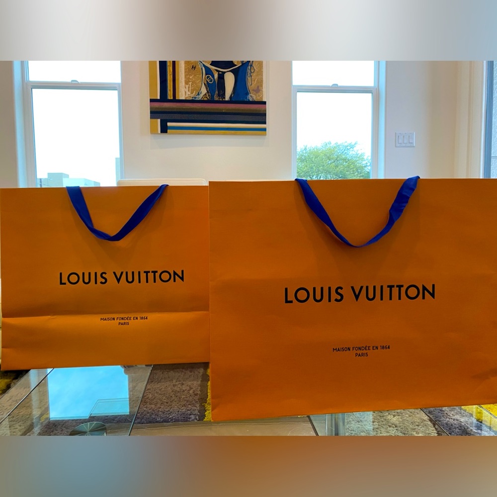 Authentic LV Paper Shopping Bag - Measurements 23” x 10” x 17.5”